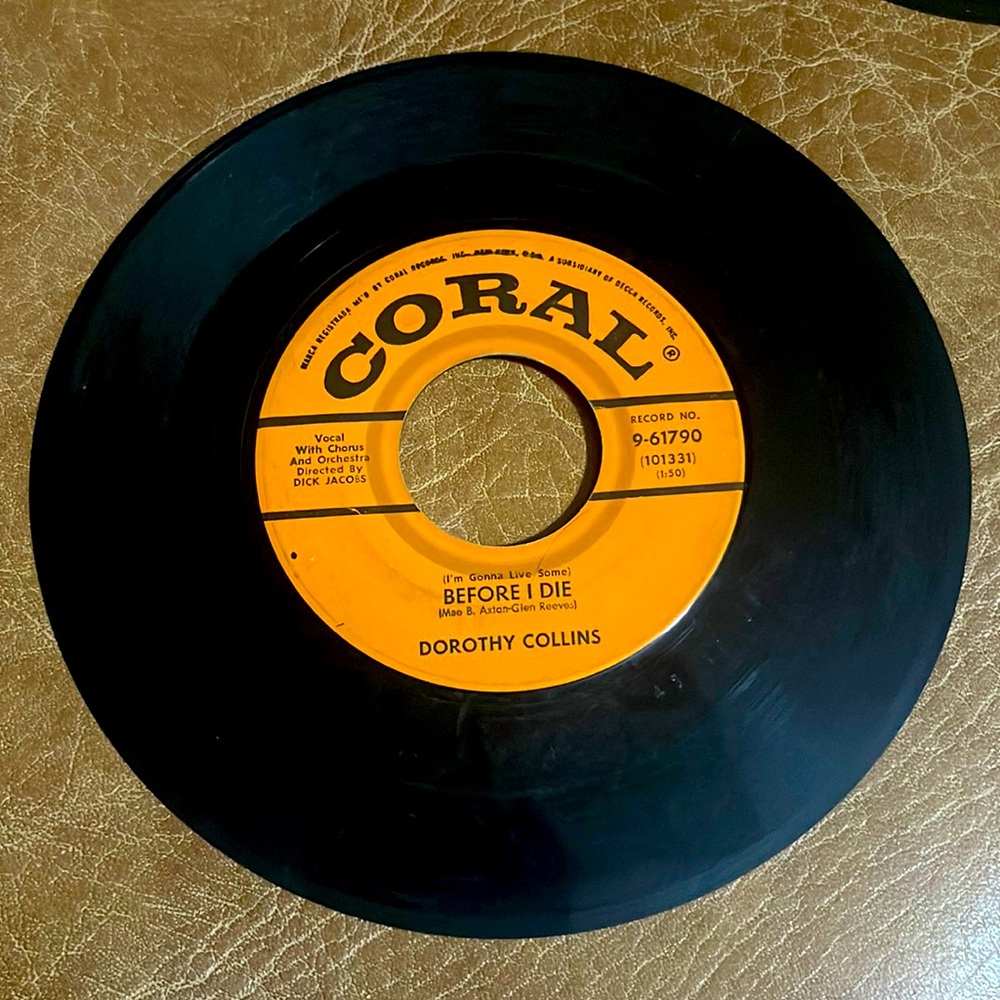Dorothy Collins 45 rpm vintage vinyl record